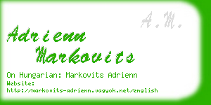 adrienn markovits business card